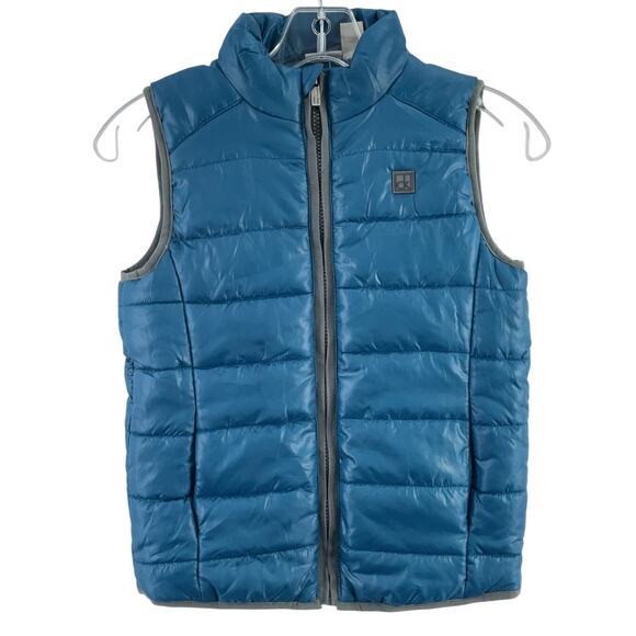 Calvin Klein Jeans Girls' Size 4 Blue Polyester Zip-Up Puffer Vest Preowned
